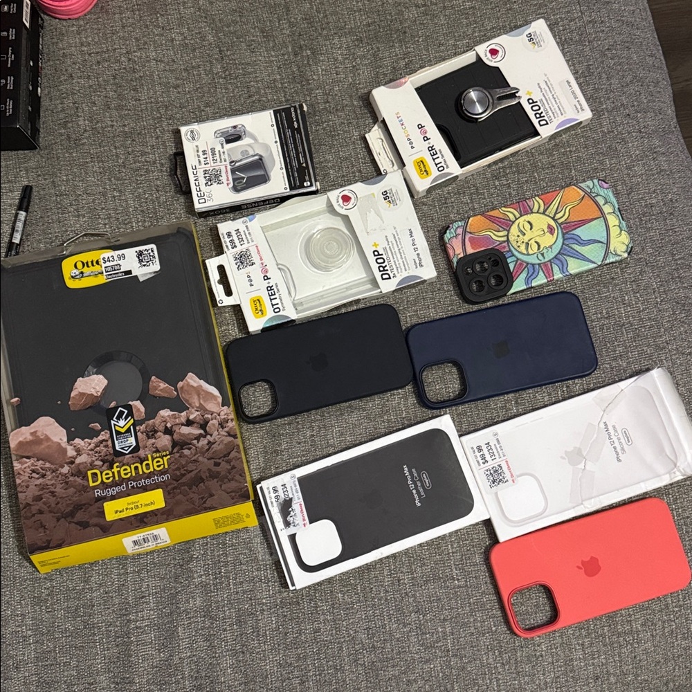 Assorted Phone Cases and Accessories